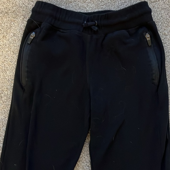 Black Uni-Sex Kids’ Drawstring Sweatpants with Zip Pockets - Picture 2 of 2